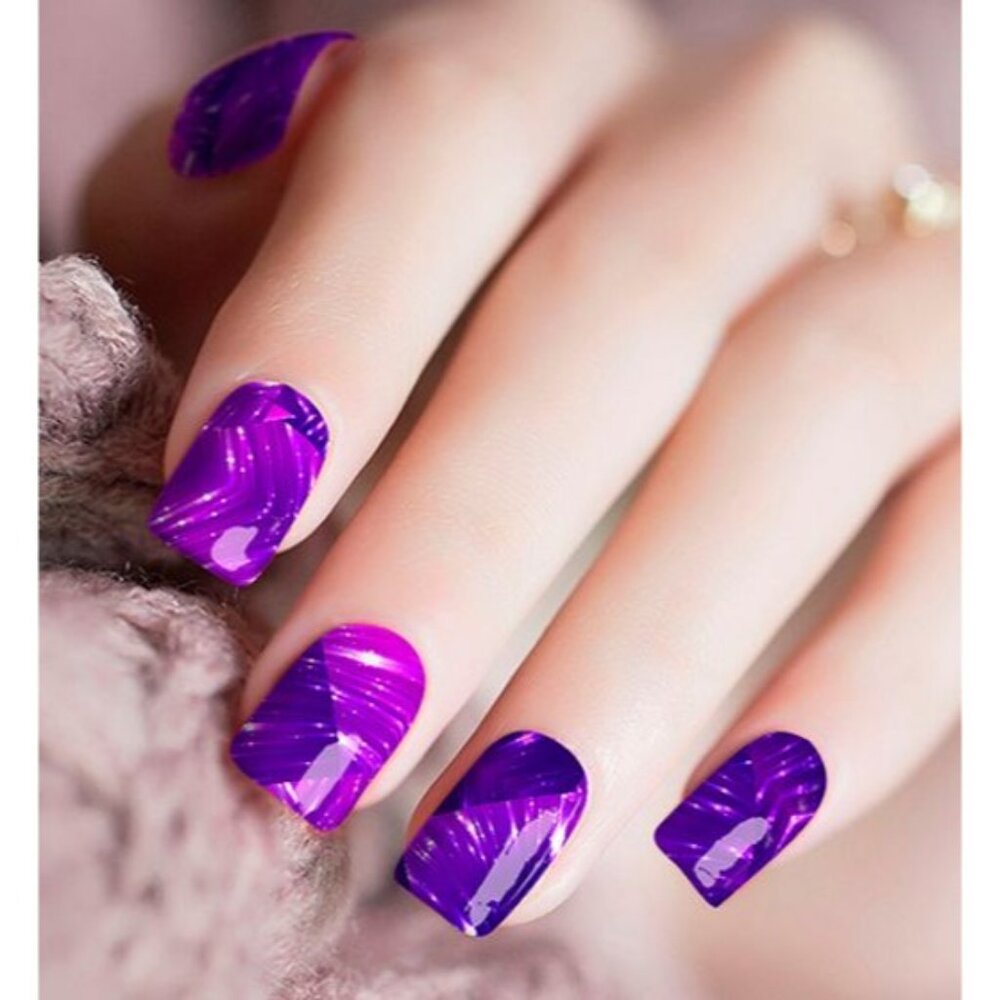 Candied Andi Led Nails 16 Purple Nail Strips
